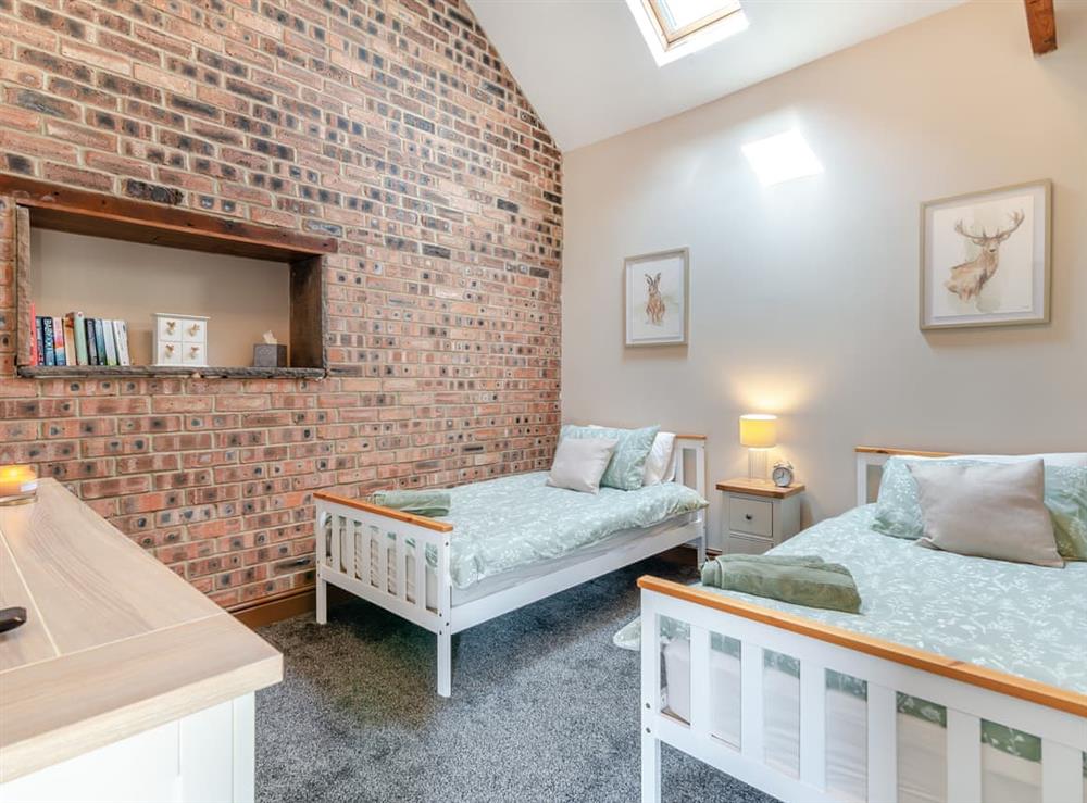 Twin bedroom at The Old Moat Barn in Elton, near Stockton-On-Tees, Cleveland