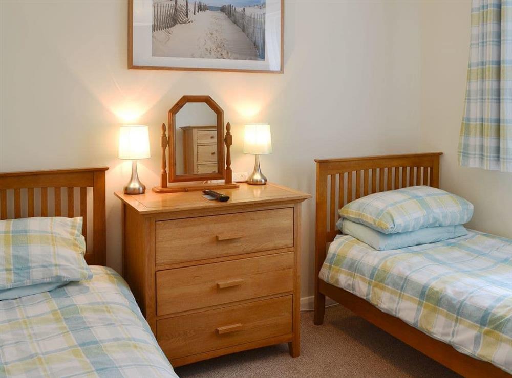 Twin bedded room with freeview at The Old Parish Hall in Seahouses, near Alnwick, Northumberland