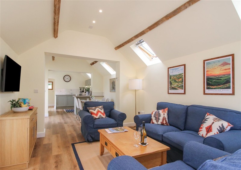 The living room at The Old Piggery, Ironbridge