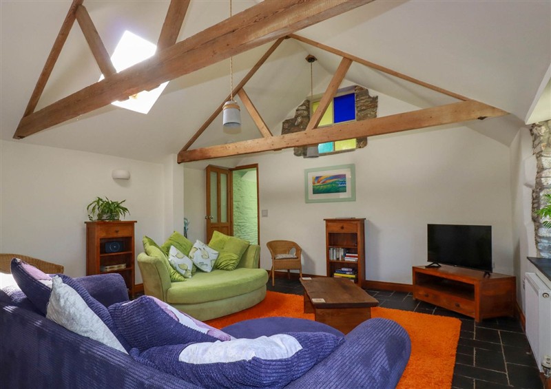 The living area at The Old Piggery, Porthtowan