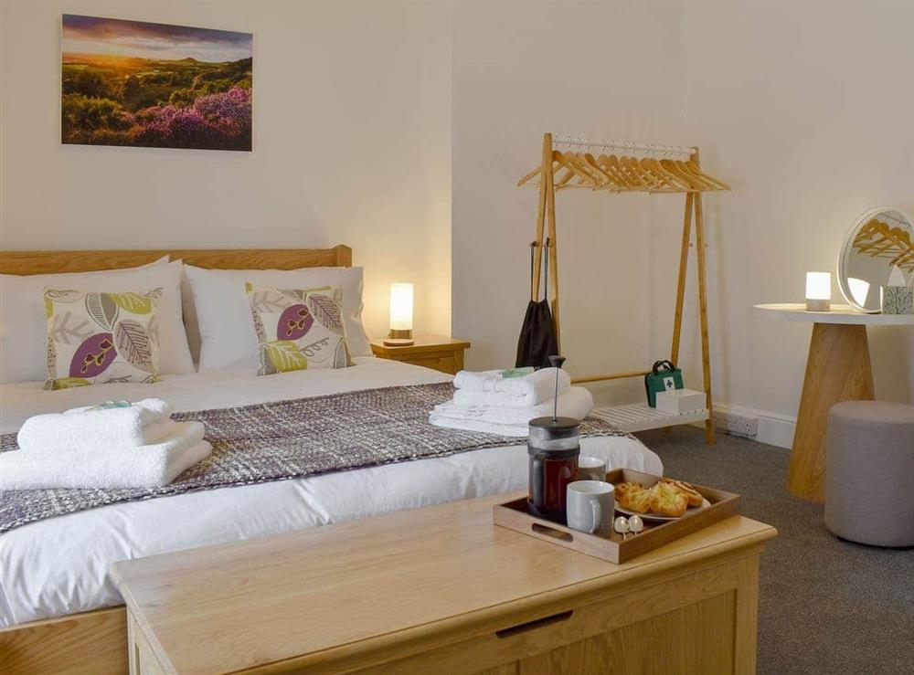 Comfortable double bedroom at The Old Police House in Saltburn-by-the-Sea, Cleveland