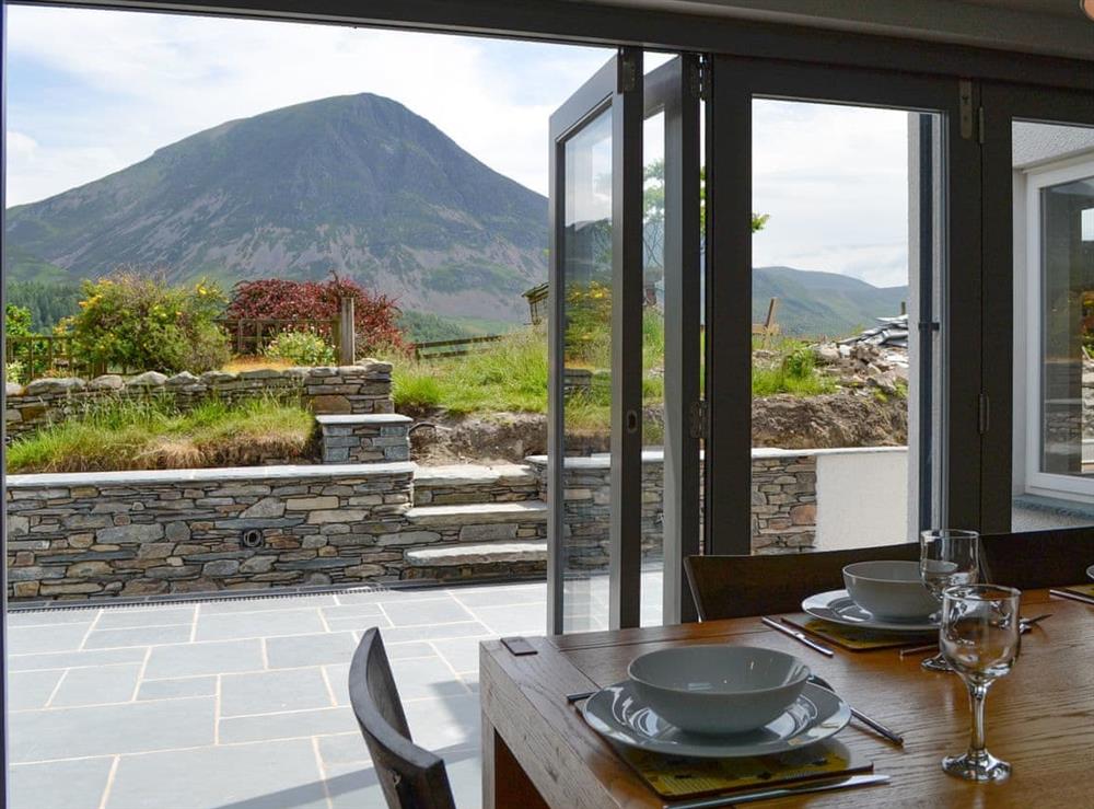 Bi-fold doors to the patio area at The Old Post Office Gillerthwaite in Loweswater, near Cockermouth, Cumbria