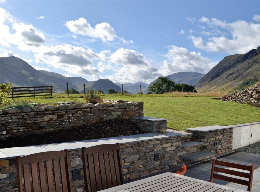 Sitting out area & garden at The Old Post Office Gillerthwaite in Loweswater, near Cockermouth, Cumbria