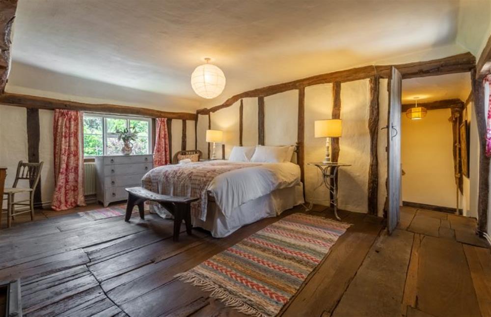 Master bedroom at The Old Post Office, Higham