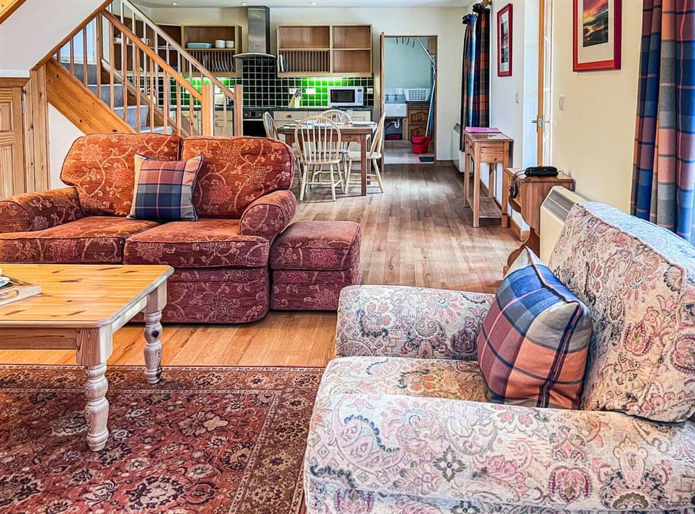 Open plan living space at The Old Post Office in Kyle of Lochalsh, Highlands, Ross-Shire