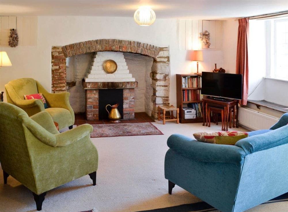 Living room at The Old Post Office in Lower Bockhampton, Dorset
