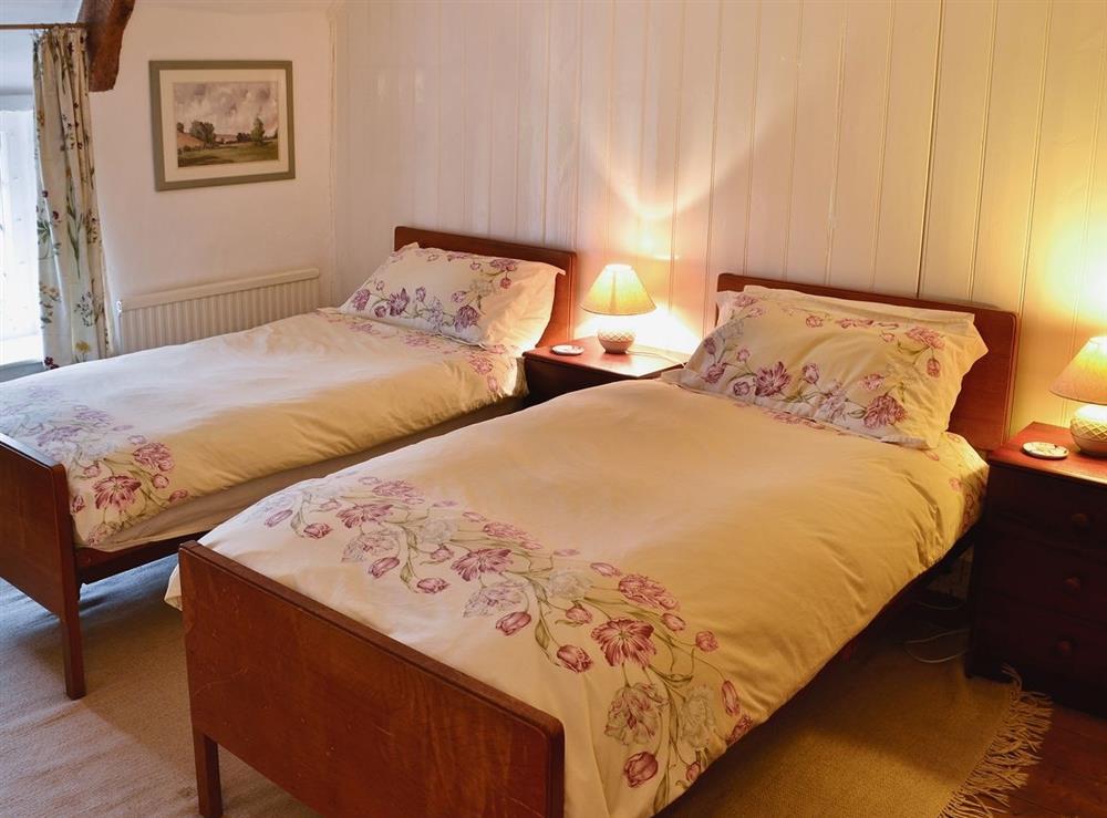 Twin bedroom at The Old Post Office in Lower Bockhampton, Dorset