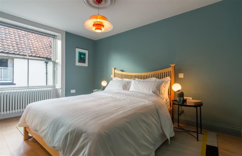 First floor: Master bedroom at The Old Post Office, Wells-next-the-Sea
