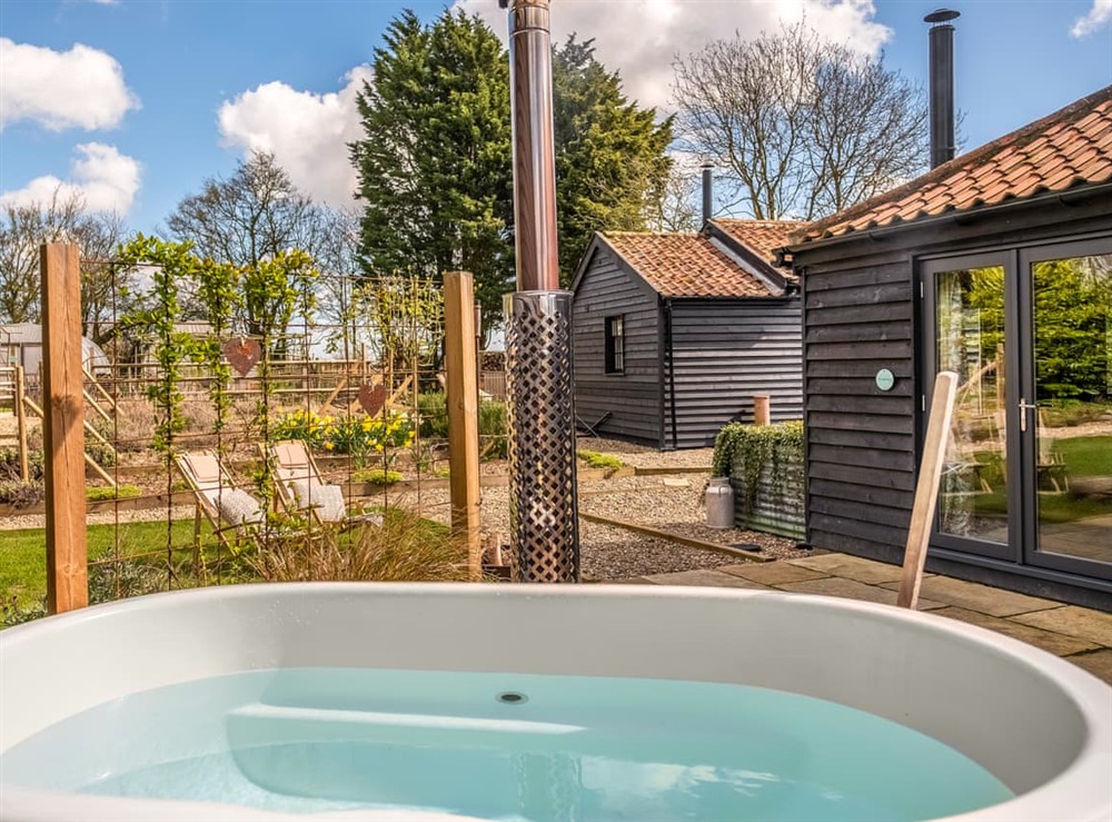 Hot tub at The Old Press in Halesworth, Suffolk