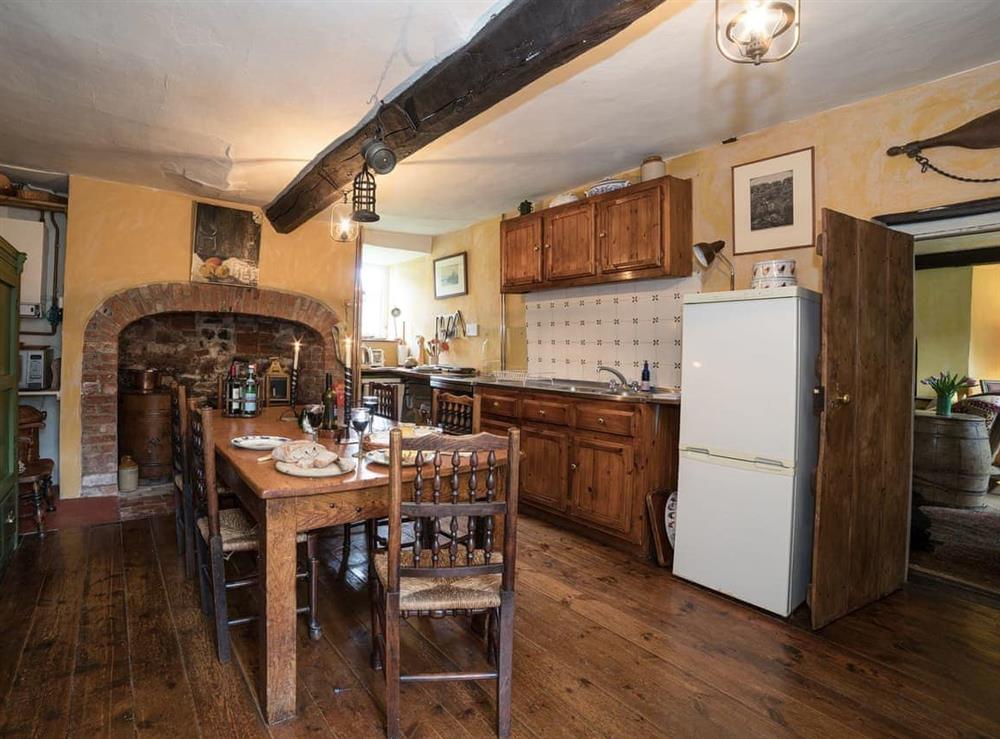 Family kitchen / diner at The Old Priory Cottage in Dunster, near Minehead, Somerset