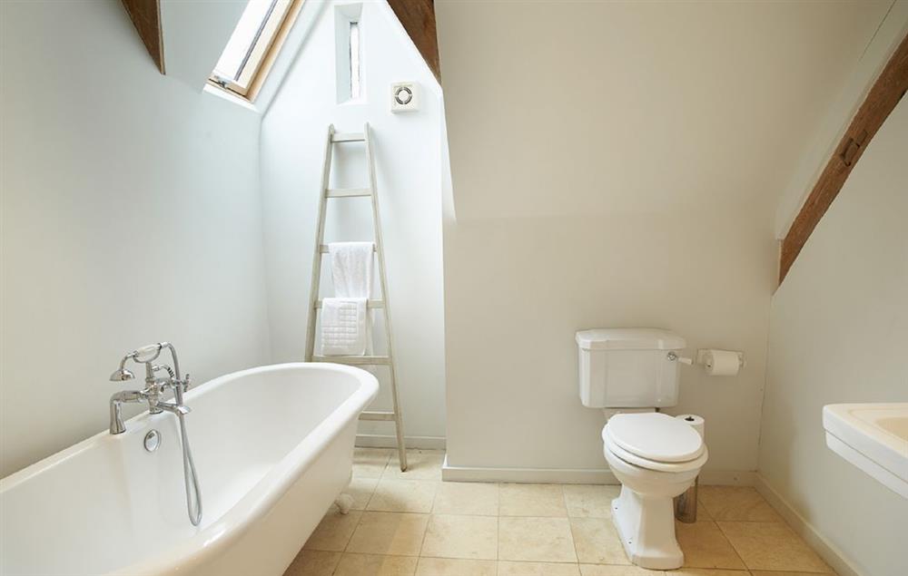 First floor bathroom with double ended roll top bath at The Old Rectory and Coach House, North Tuddenham