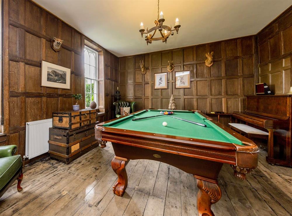 Games room at The Old Rectory in Leek, Staffordshire