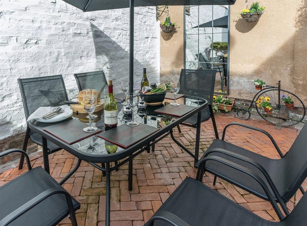 Outdoor dining area at The Old Rope Works in Bewdley, Worcestershire