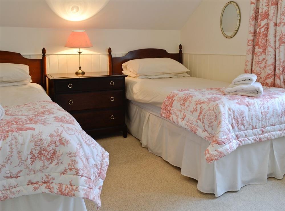 Twin bedroom at The Old School House in Icomb, near Stow-on-the-Wold, Gloucestershire