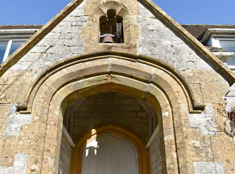Characterful main entrance to the holiday home at The Old School House in Lower Bockhampton, near Dorchester, Dorset