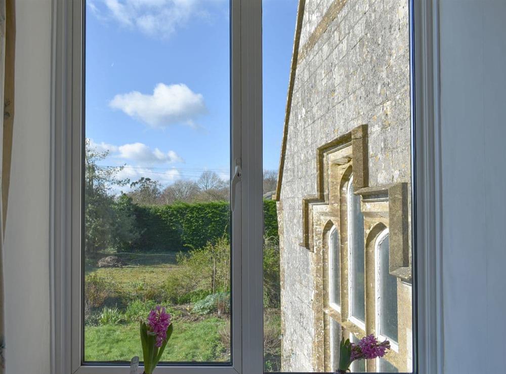 Lovely view from the master bedroom at The Old School House in Lower Bockhampton, near Dorchester, Dorset