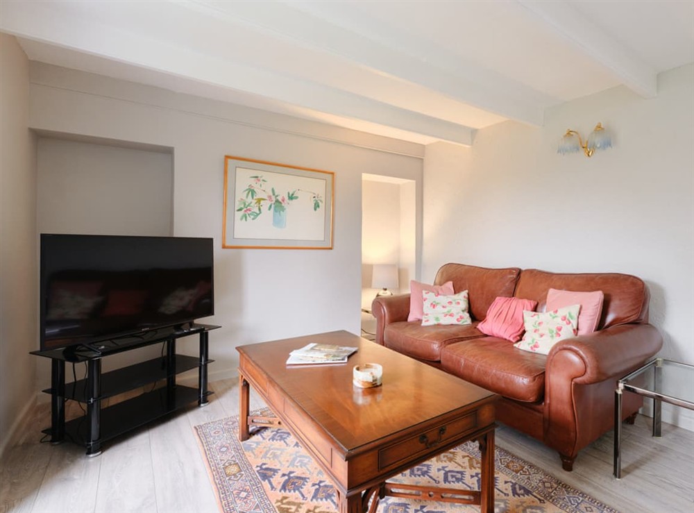 Living area at The Old School House in West Cornwall, England