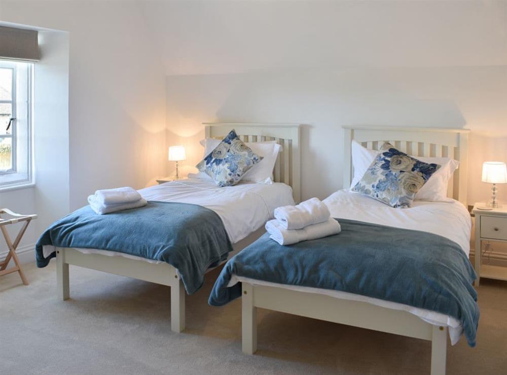Twin bedroom at The Old School in Puddletown, near Dorchester, Dorset