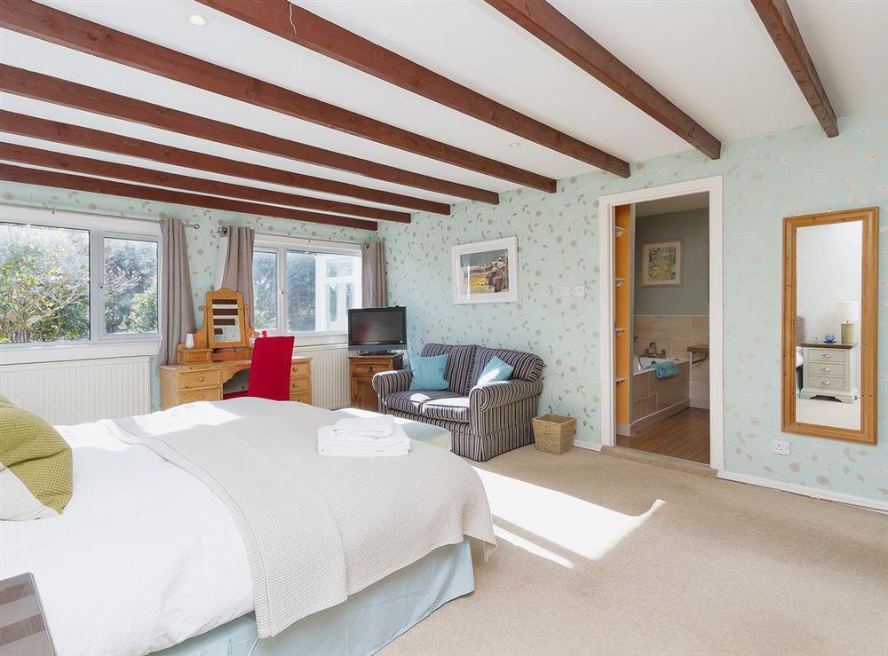 The spacious comfortable and romantic double bedroom at The Old Smithy in Appin, Argyll