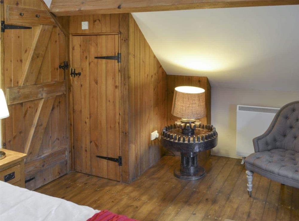 Heritage features throughout the double bedroom at The Old Stable in Barber Booth, near Whaley Bridge, Derbyshire