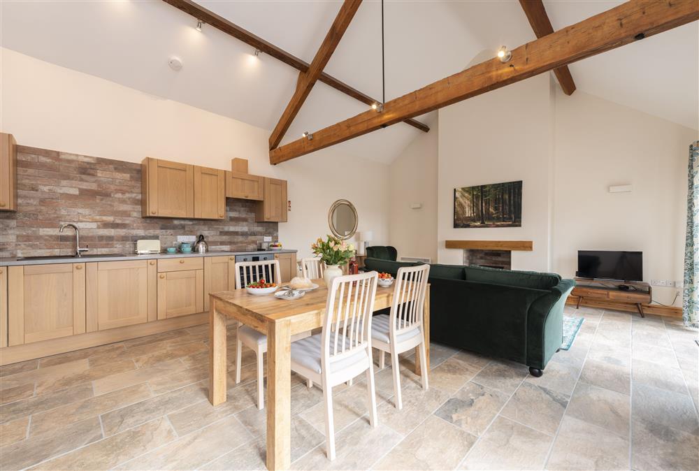 Spacious and light filled open-plan living at The Old Stables at Bradleys Farm, Holt
