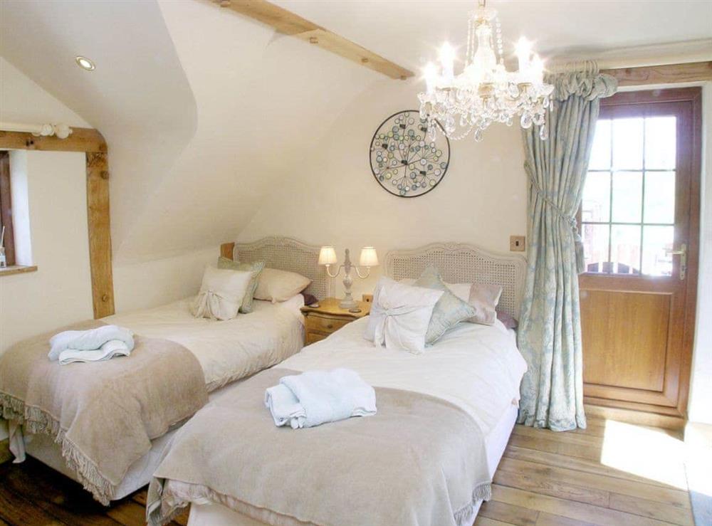 Twin bedroom at The Old Stables in Crynant, near Neath, West Glamorgan
