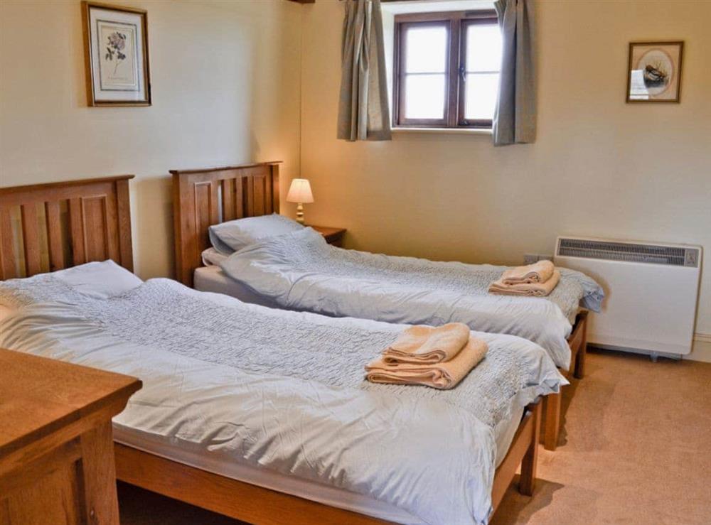 Twin bedroom at The Old Stables in Leigh, Sherborne, Dorset., Great Britain