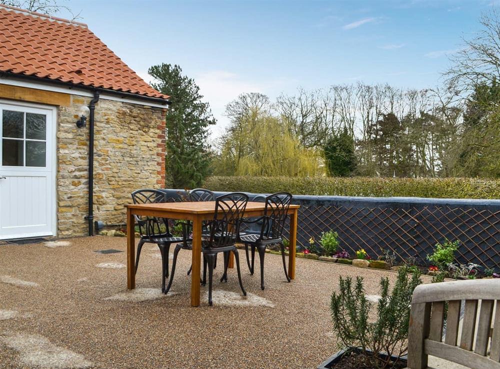 Patio at The Old Stables in Nordham, near Brough, North Humberside