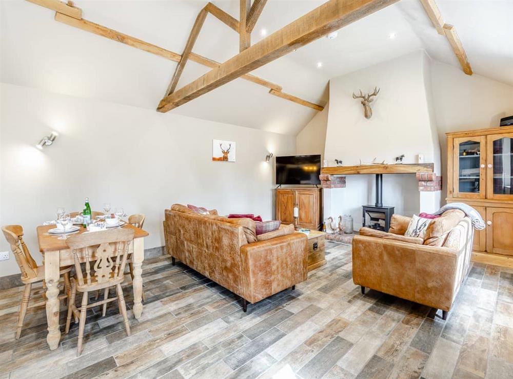 Open plan living space at The Old Stables in Sloothby, Lincolnshire