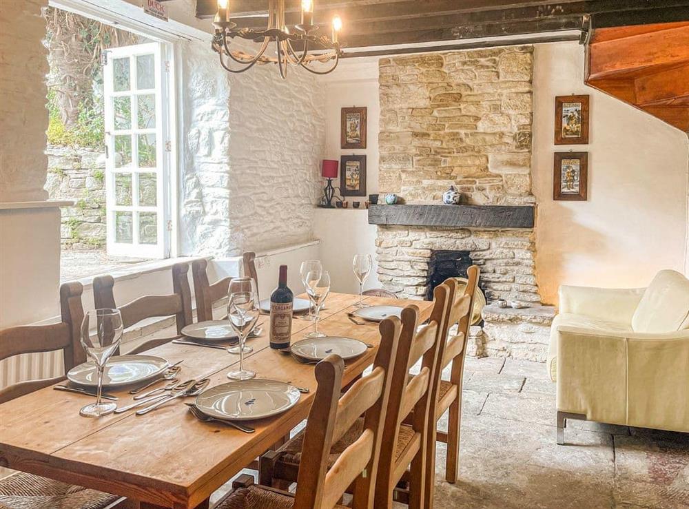 Dining room at The Old Stone House in Swanage, Dorset