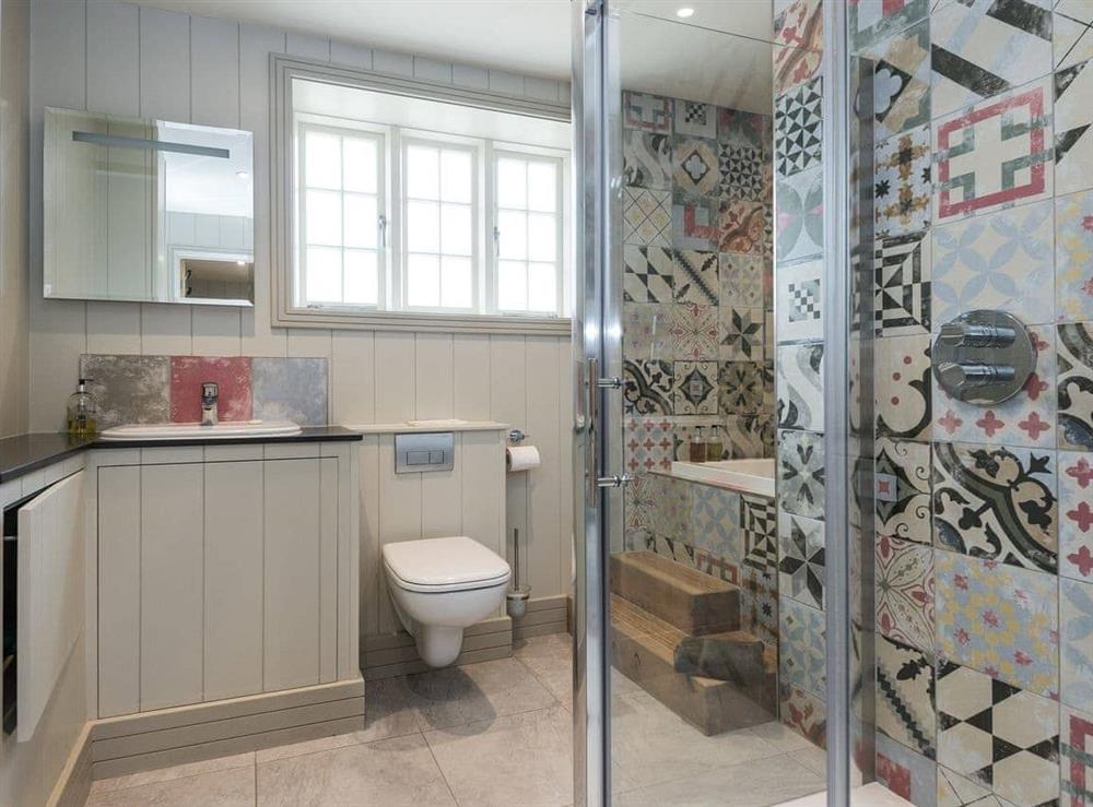 Bathroom with shower at The Old Surgery in Singleton, near Midhurst, West Sussex