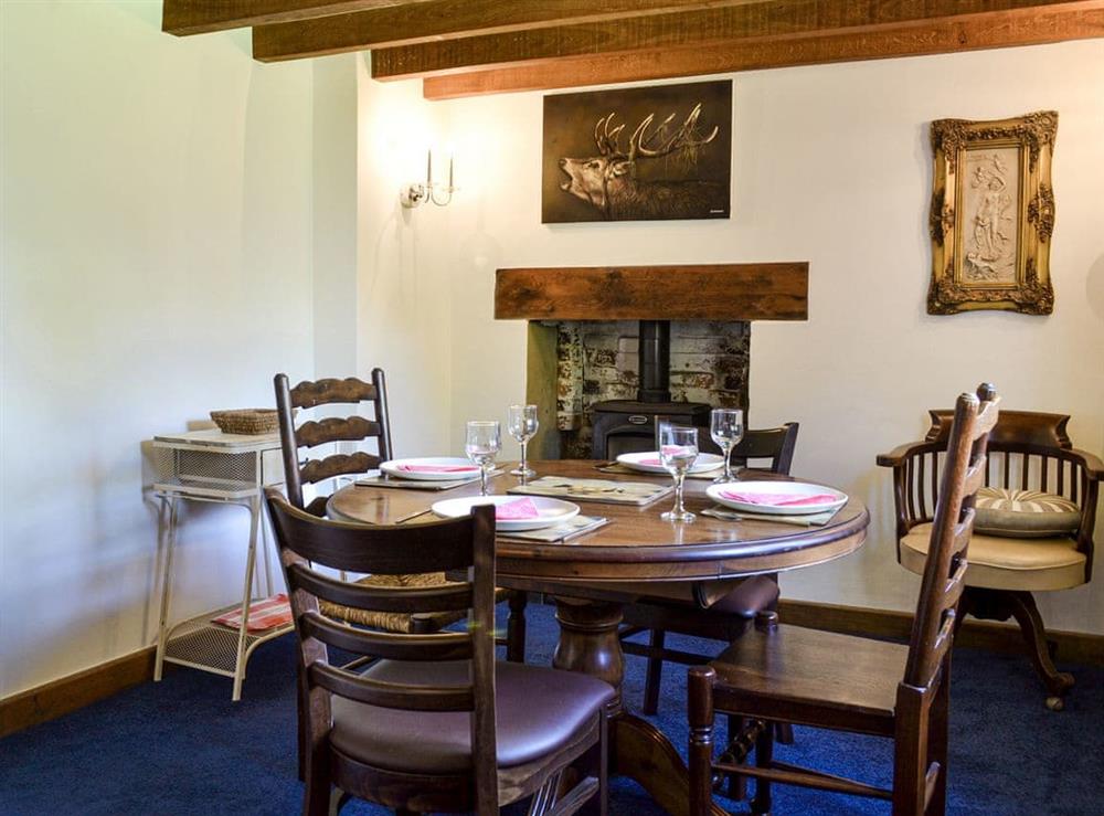 Dining room at The Old Thatched Cottage in St Michaels, near Tenterden, Kent