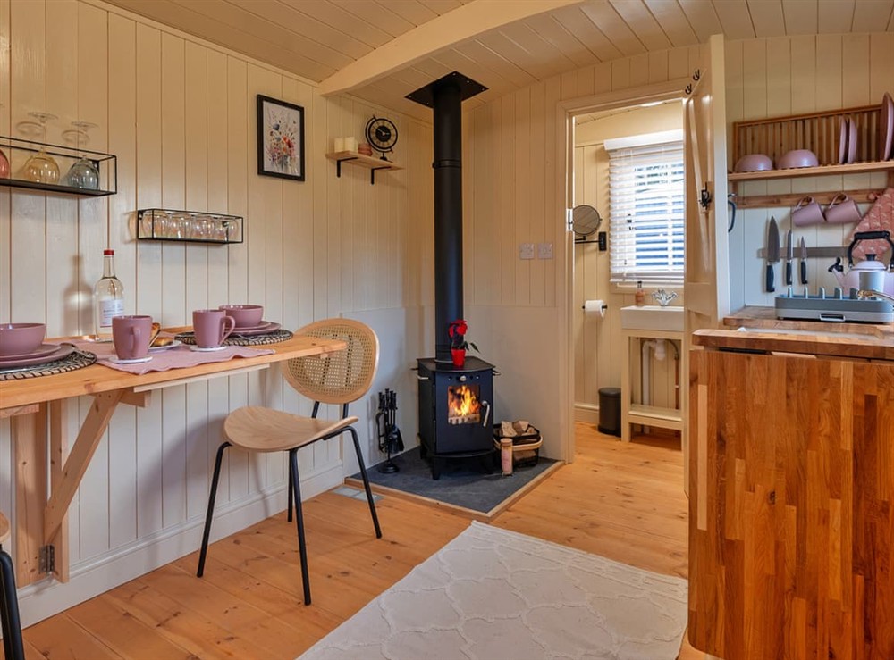 Open plan living space at The Old Timber Yard in Steane, Northamptonshire