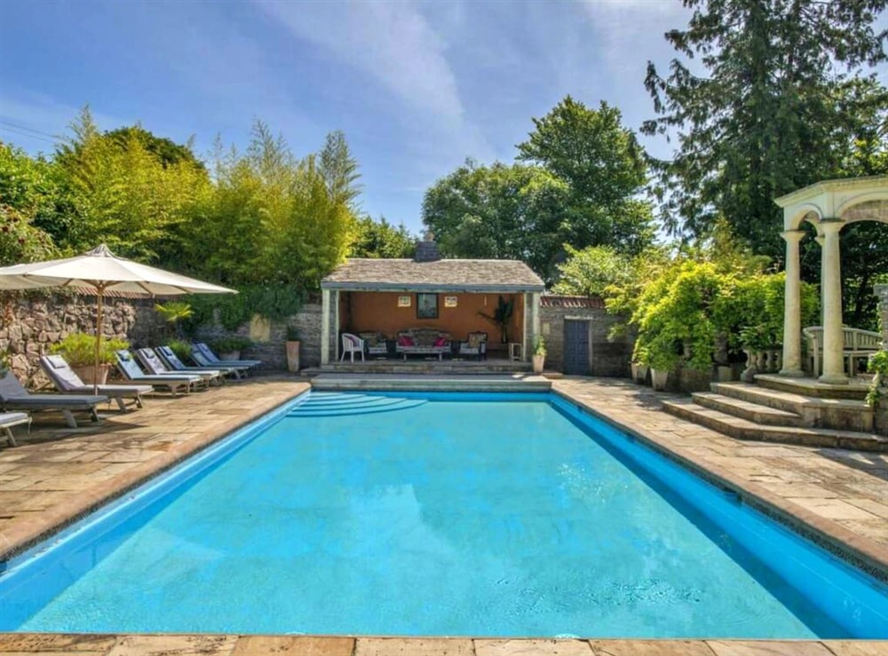 Swimming pool at The Old Tower House in Chulmleigh, Devon