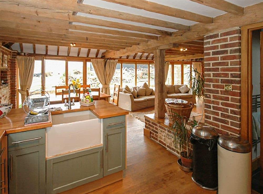 This is the kitchen at The Old Tractor Shed in Sutton, West Sussex