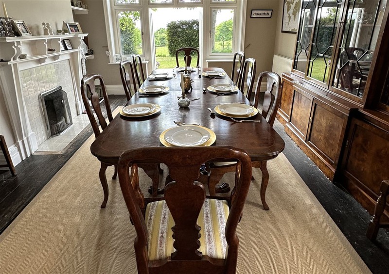 Dining room at The Old Vicarage, Kimbolton near Leominster