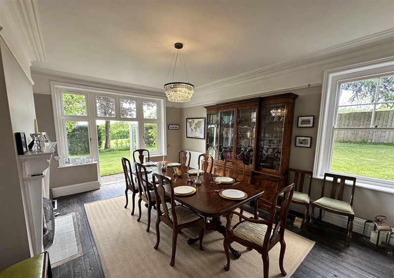 The dining room at The Old Vicarage, Kimbolton near Leominster