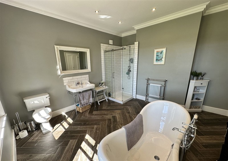 This is the bathroom at The Old Vicarage, Kimbolton near Leominster