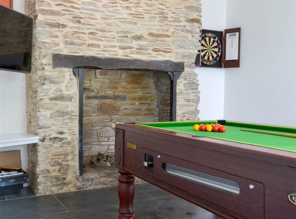 Games room at The Old Vicarage in Talland Bay, near Looe, Cornwall