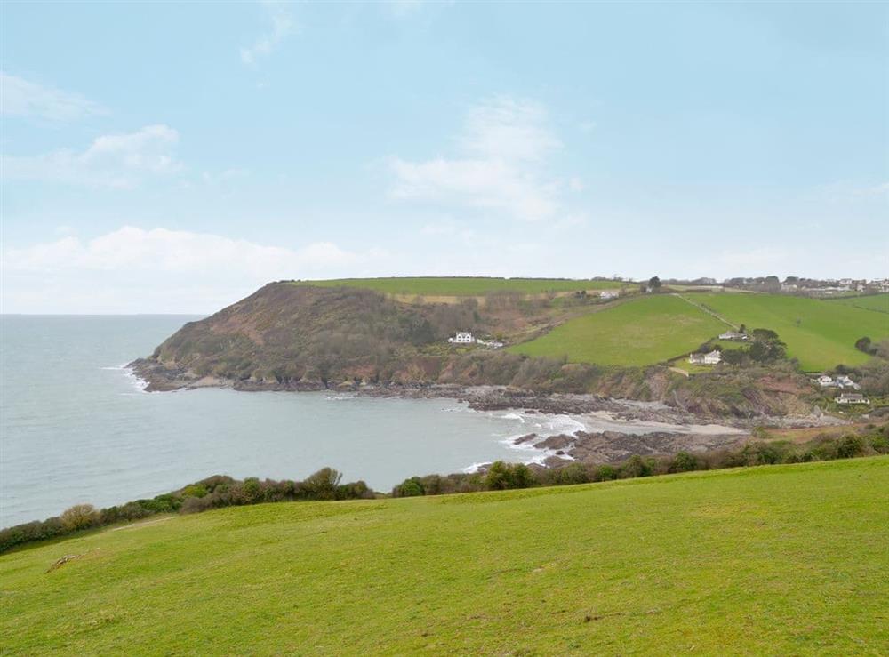 Just a short walk down to the pretty little bay at The Old Vicarage in Talland Bay, near Looe, Cornwall