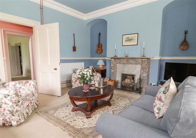 The living room at The Old Vicarage, Tiverton