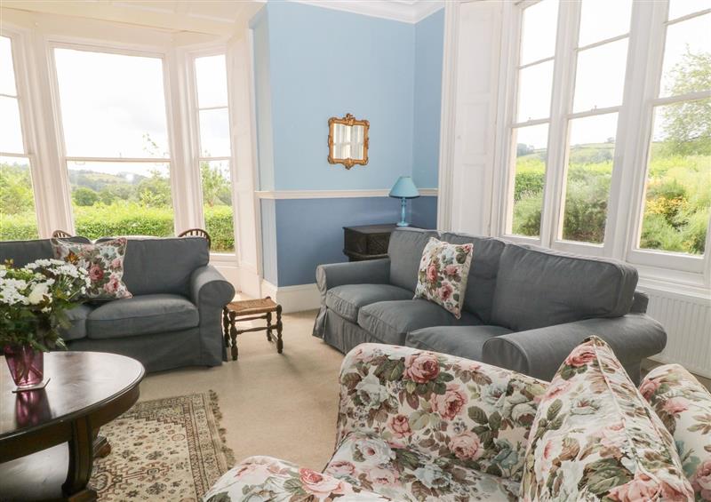 This is the living room at The Old Vicarage, Tiverton
