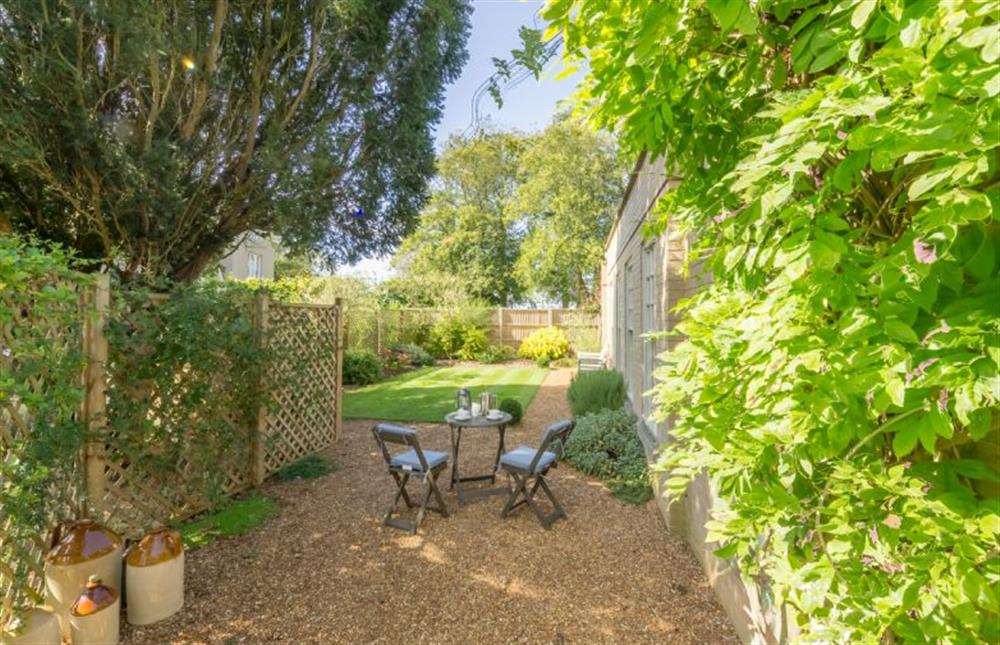Garden:  With small bistro set for two at The Orangery, Snettisham near Kings Lynn