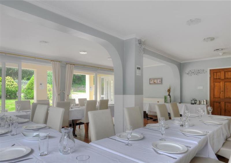 This is the dining room at The Orchard Country House, Lyme Regis