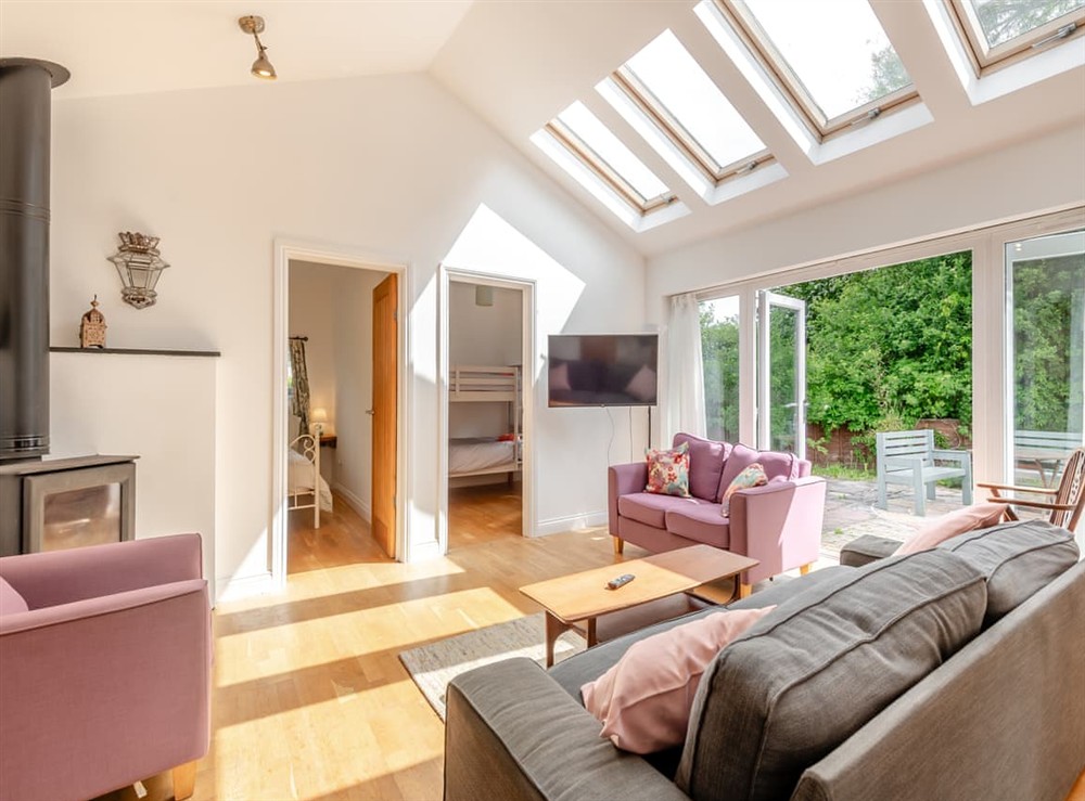 Living area at The Orchard in Harbertonford, Devon