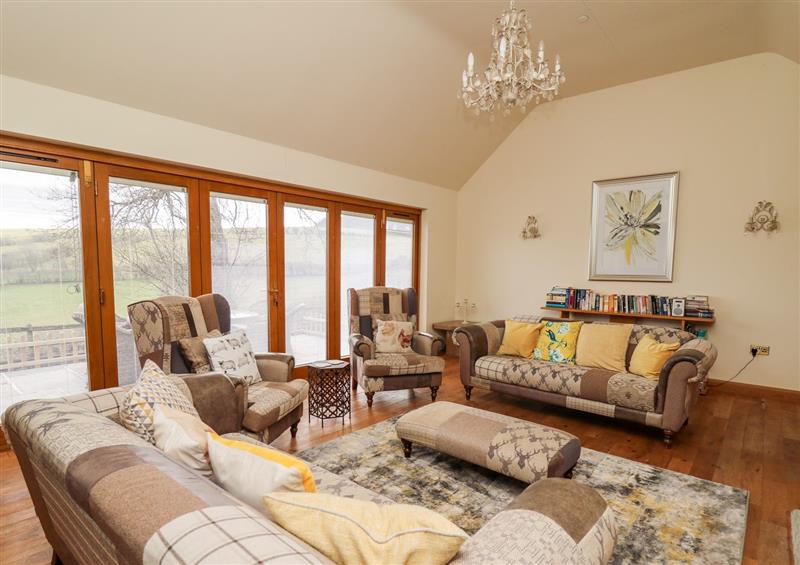Relax in the living area at The Orchard, Llangunllo near Knighton