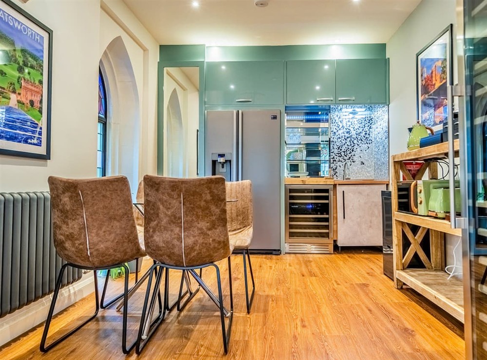 Kitchen at The Orchard View Lodge in Matlock, Derbyshire