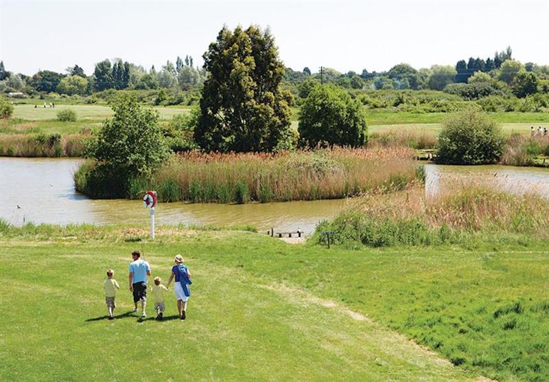 Fishing lake at The Orchards Holiday Village in St Osyth, Clacton-on-Sea