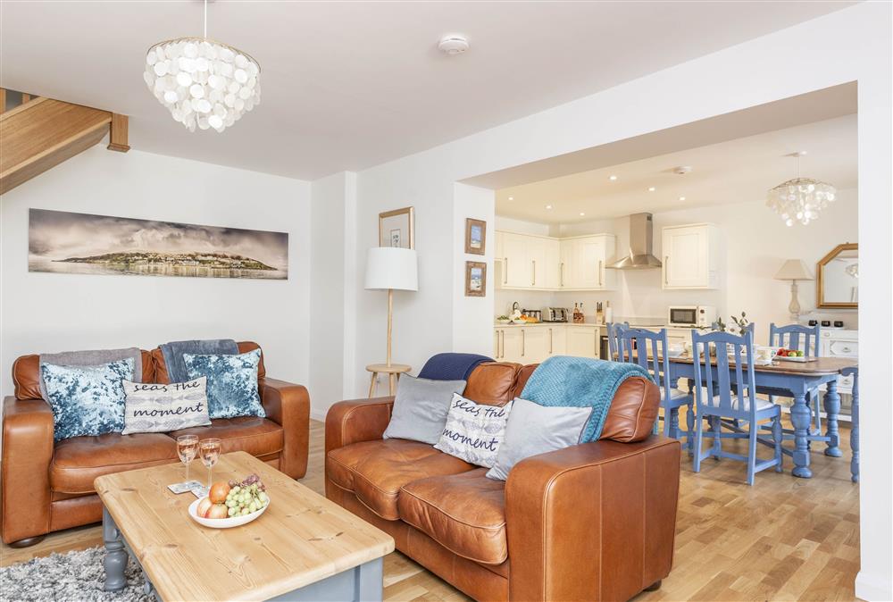 Orchard Leigh Cottage Open Plan Sitting, Kitchen and Dining  at The Orchards, Ventnor