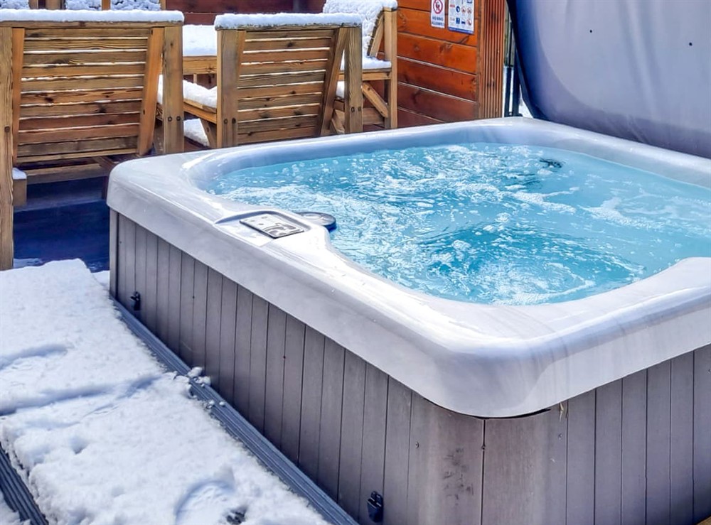 Hot tub at The Outback in Felmoor Holiday Park, Northumberland